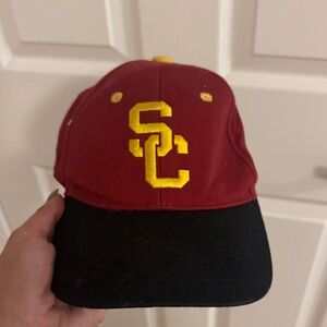 USC Red and Black Cap with Yellow Logo